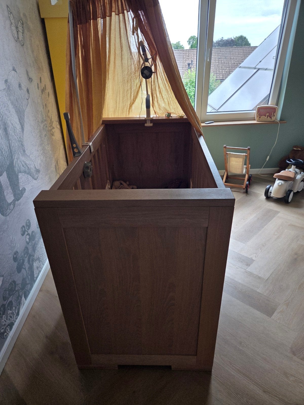 Kidsmill Ledikant en Commode met Aerosleep Matras, Ophalen, Gebruikt, Minder dan 140 cm, Matras