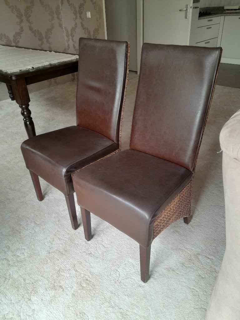 eetkamerstoelen, stoelen 2x, Ophalen of Verzenden, Hout, Twee