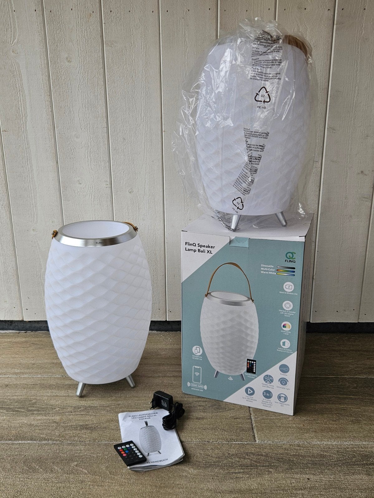 2x FlinQ Bali XL - Speaker Lamp - Wijnkoeler - Bluetooth RGB, Overige typen, Nieuw, Afstandsbediening, Minder dan 60 watt