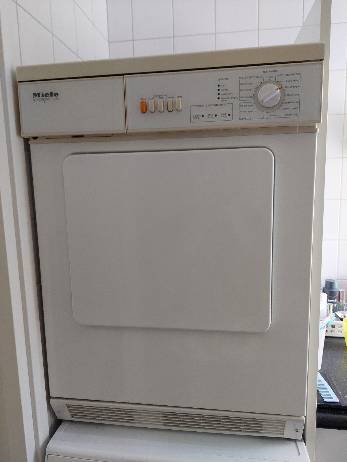 Miele Novotronic T430 Luchtafvoer Wasdroger, Ophalen, Gebruikt, Luchtafvoer, 85 tot 90 cm