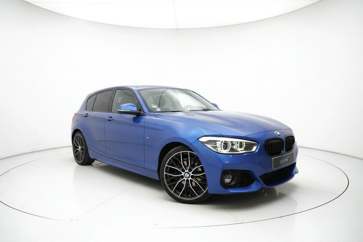 BMW 1-serie 118i M Sport Edition LEER PDC SFEER NAP, Auto's, BMW, Gebruikt, Blauw, Automatische klimaatregeling, Bedrijf