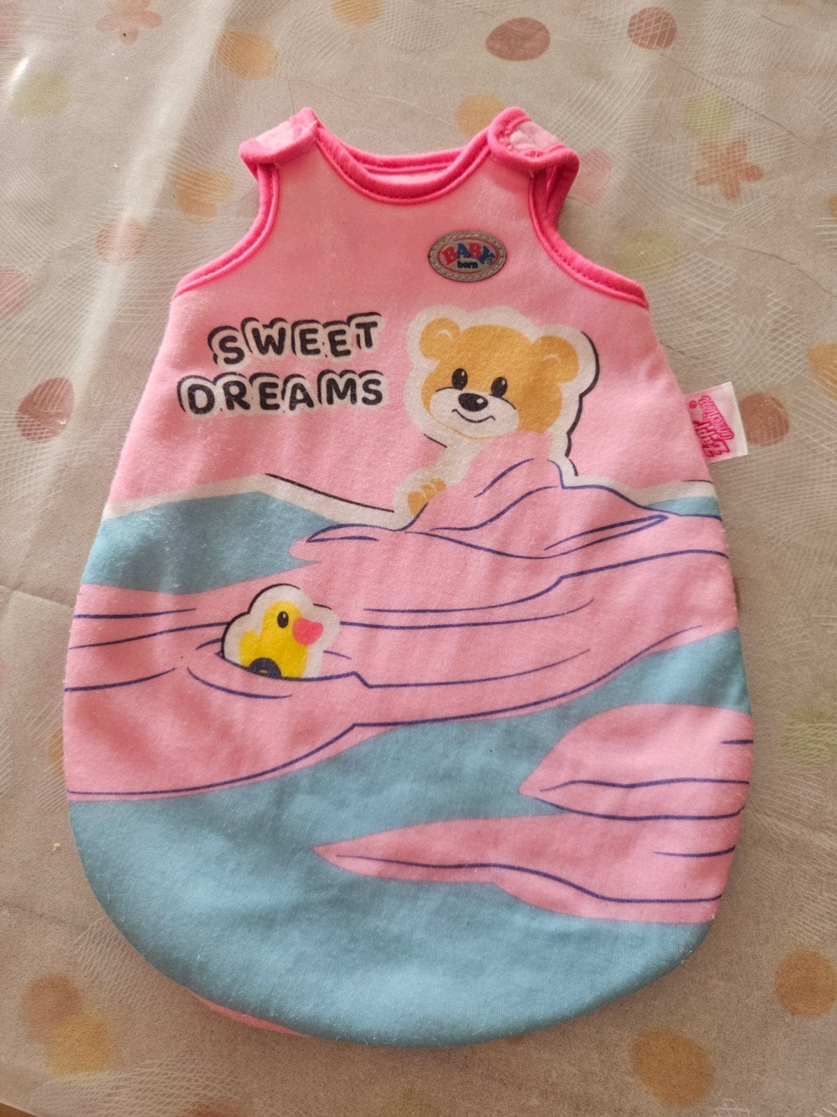 BABYborn slaapzak Beer Eend blauw roze  Zapf creation pop, Ophalen of Verzenden, Gebruikt, Babypop