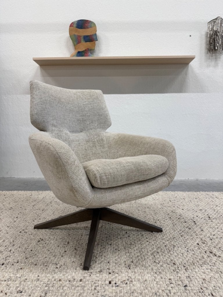 Leolux Lloyd Draaifauteuil stof Design stoel, Huis en Inrichting, Leolux, Info@leolux.nl, Ophalen of Verzenden, Zo goed als nieuw