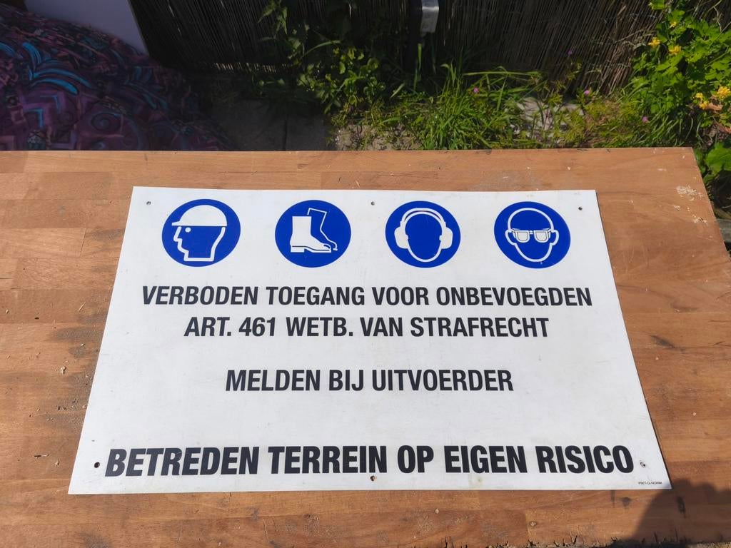 Verboden Toegang Bord - Veiligheid & Informatie, Ophalen, Gebruikt