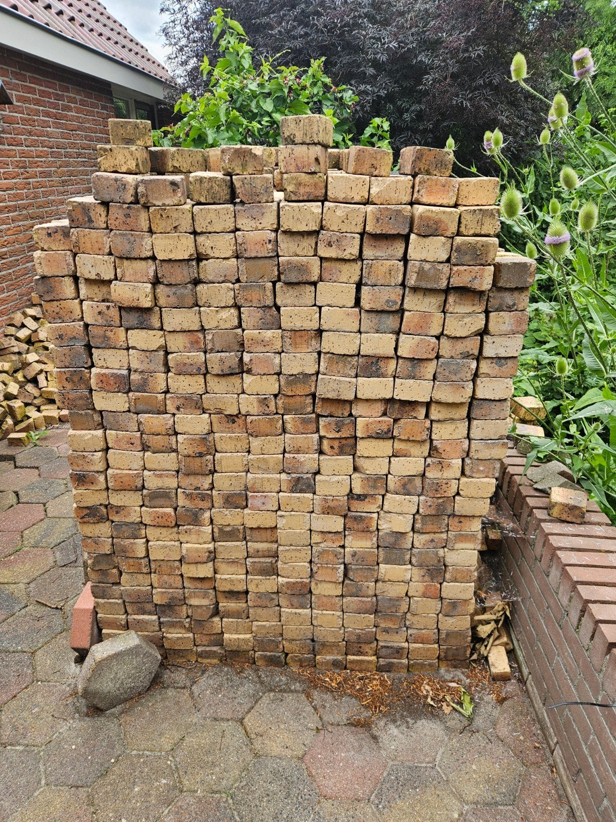 Straatstenen 10x10 cm - Tegen elk aannemelijk bod, Doe-het-zelf en Verbouw, Tegels, Gebruikt, Overige typen, Overige materialen
