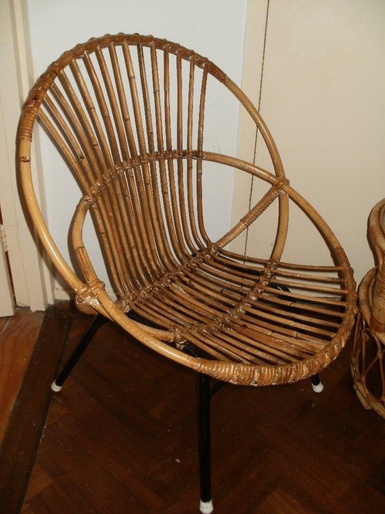 rotan stoel, Rohe, Ophalen, Gebruikt, Bruin, Riet of Rotan