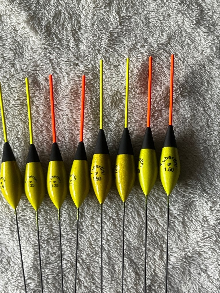 adv 164 / NIEUW serie 8 dobbers TUBERTINI, Ophalen of Verzenden, Nieuw, Dobber of Lood