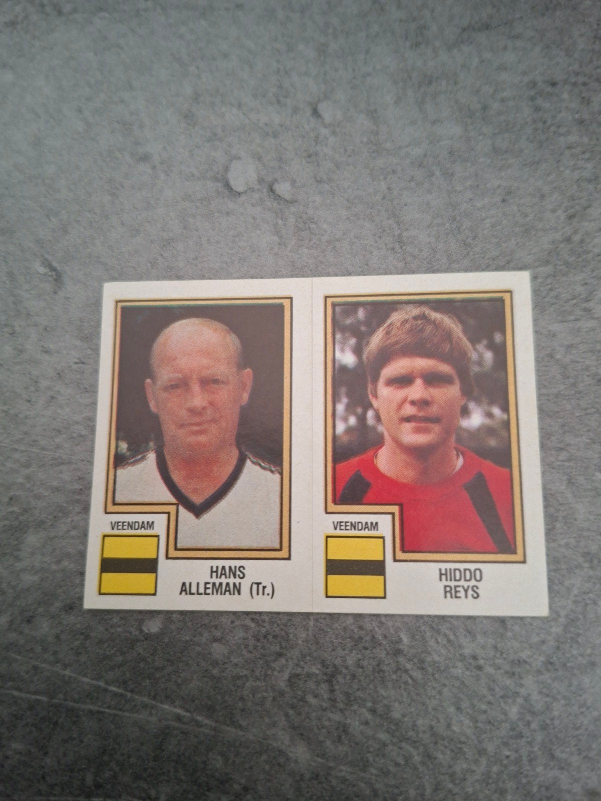 Panini sticker Voetbal 83. Alleman/Reys Veendam., Ophalen of Verzenden, Zo goed als nieuw, Sticker