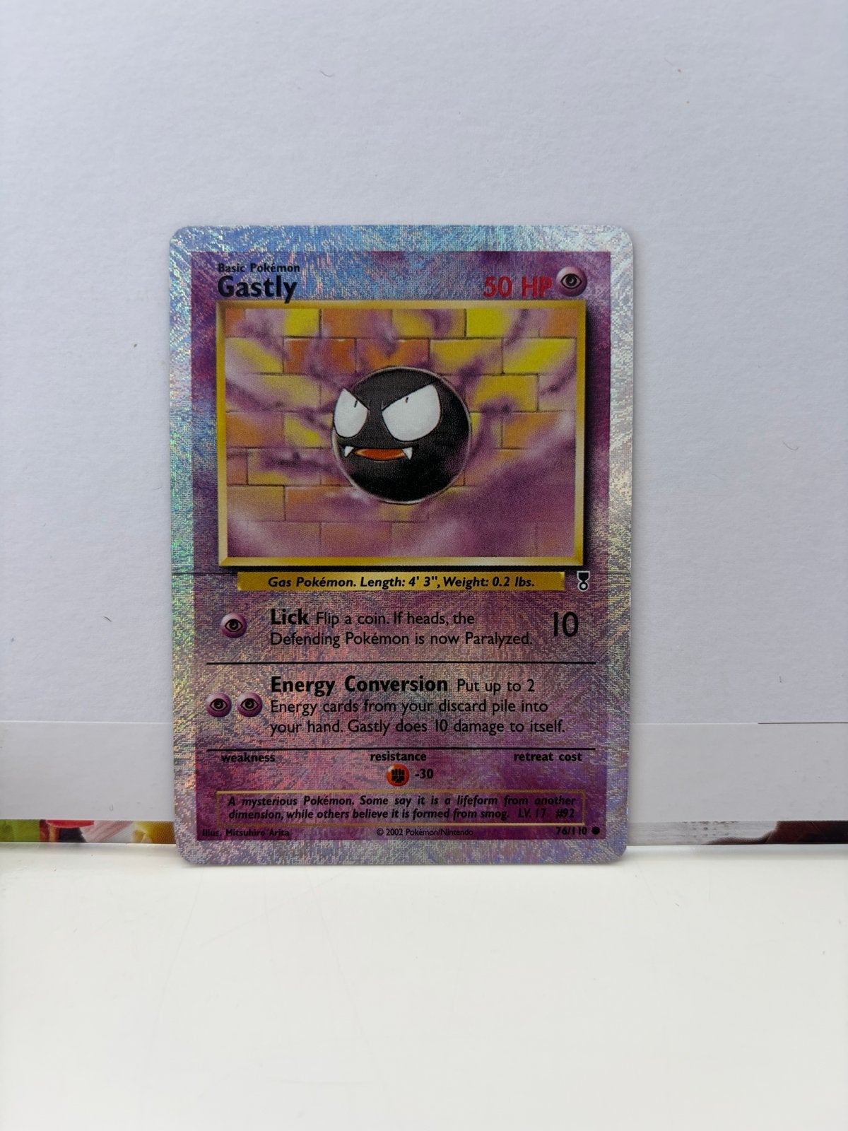 Gastly Legendary Collection Reverse Holo Pokémon Kaart, Ophalen of Verzenden, Zo goed als nieuw, Losse kaart, Foil