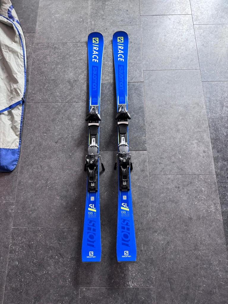 Salomon S/RACE SL Ski's 1.55cm, Sport en Fitness, Skiën en Langlaufen, Gebruikt, Ski's, Skiën, Salomon, Carve, 140 tot 160 cm