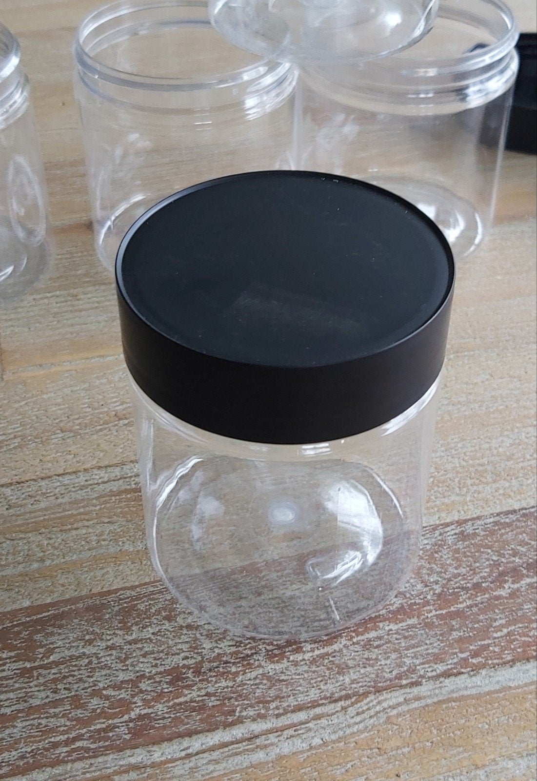 Opberg potje opbergpotje plastic potje kunststof jar jars, Kunststof, Met deksel, Pot, Bus of Blik, Nieuw