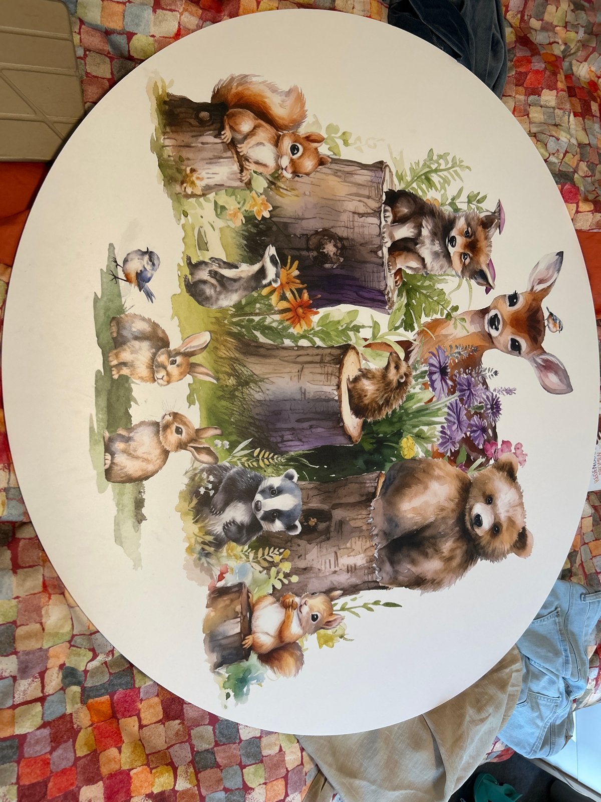 Wandplaat Bosdieren - 100cm - Baby/Kinderkamer Decoratie, Overige merken, Ophalen of Verzenden, Zo goed als nieuw, Wanddecoratie
