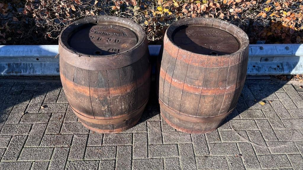 Oude houten biervaten Karl-Marx-Stadt, Verzamelen, Biermerken, Ophalen, Gebruikt, Overige typen, Overige merken