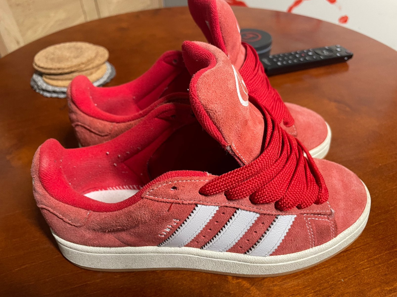 Adidas campus 00’s sneakers rood maat 39 1/3, Ophalen of Verzenden, Rood, Sneakers of Gympen, Zo goed als nieuw