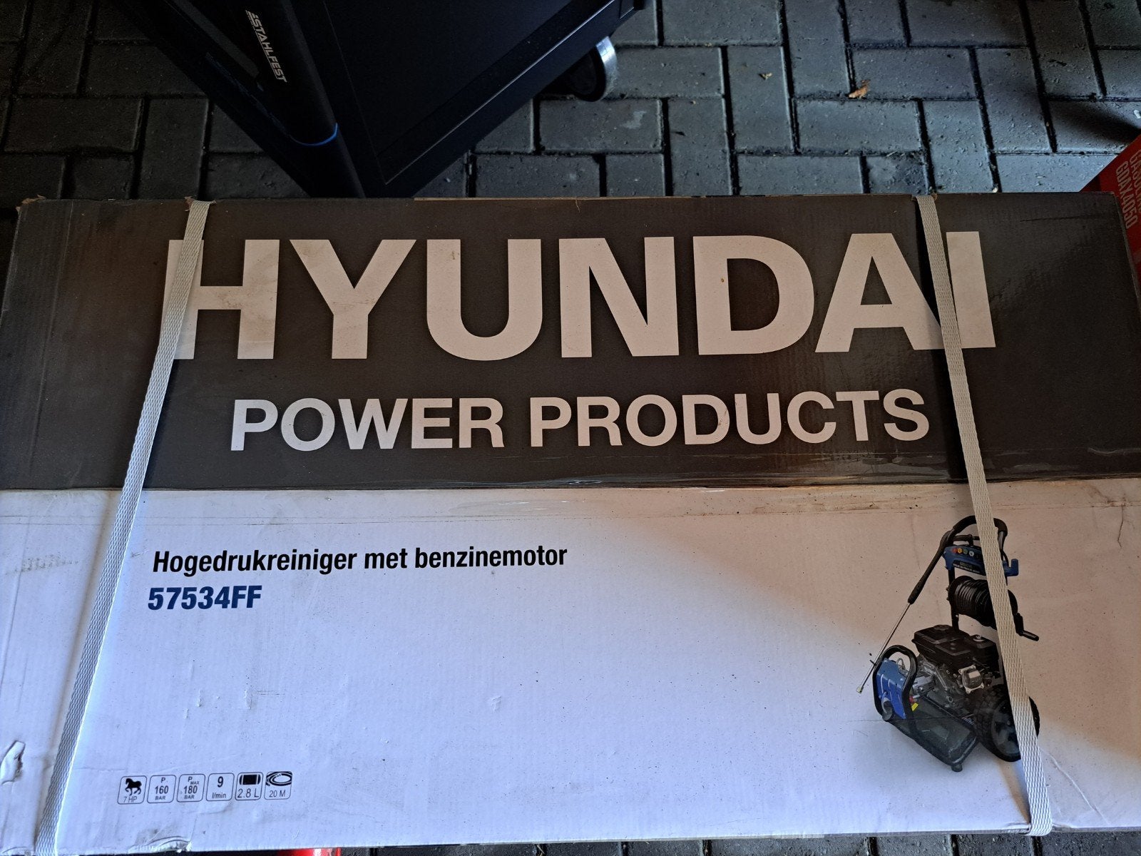Hyundai Hogedrukreiniger met benzinemotor - Nieuw in doos, Ophalen, Nieuw, Benzine, Hyundai