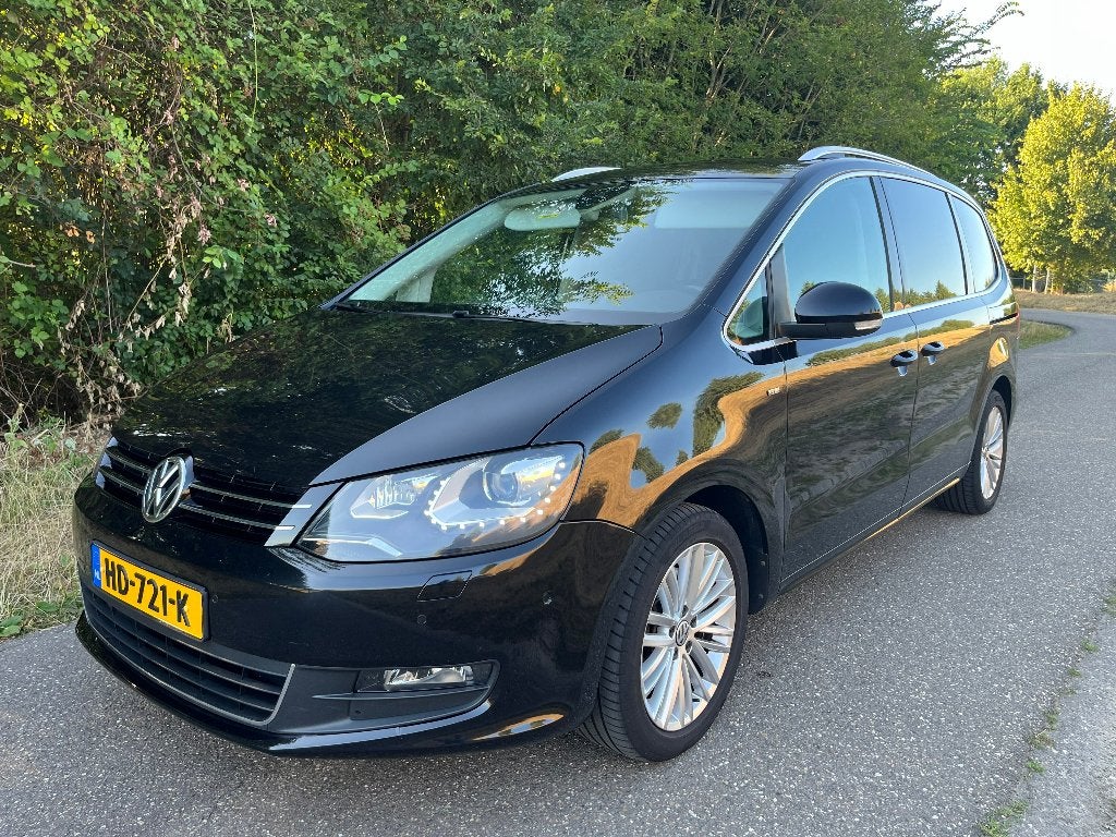 Volkswagen Sharan 2.0 TSI 147KW DSG 2014 Zwart, Stof, Zwart, 7 stoelen, Zwart