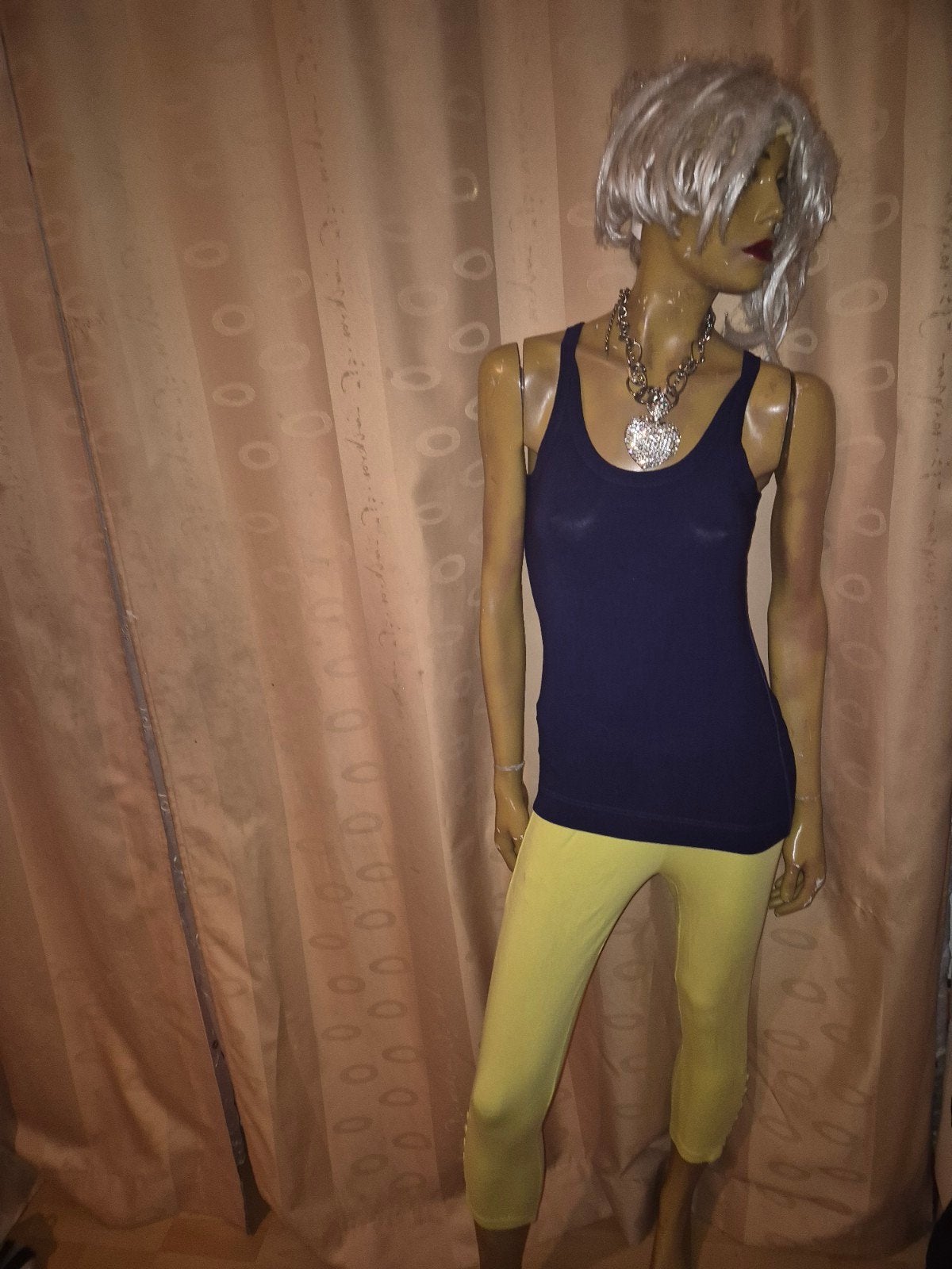 Gele Legging met Knoopjes sandwich Maat S, Legging, Maat 36/38 (S), Geel, Ophalen of Verzenden