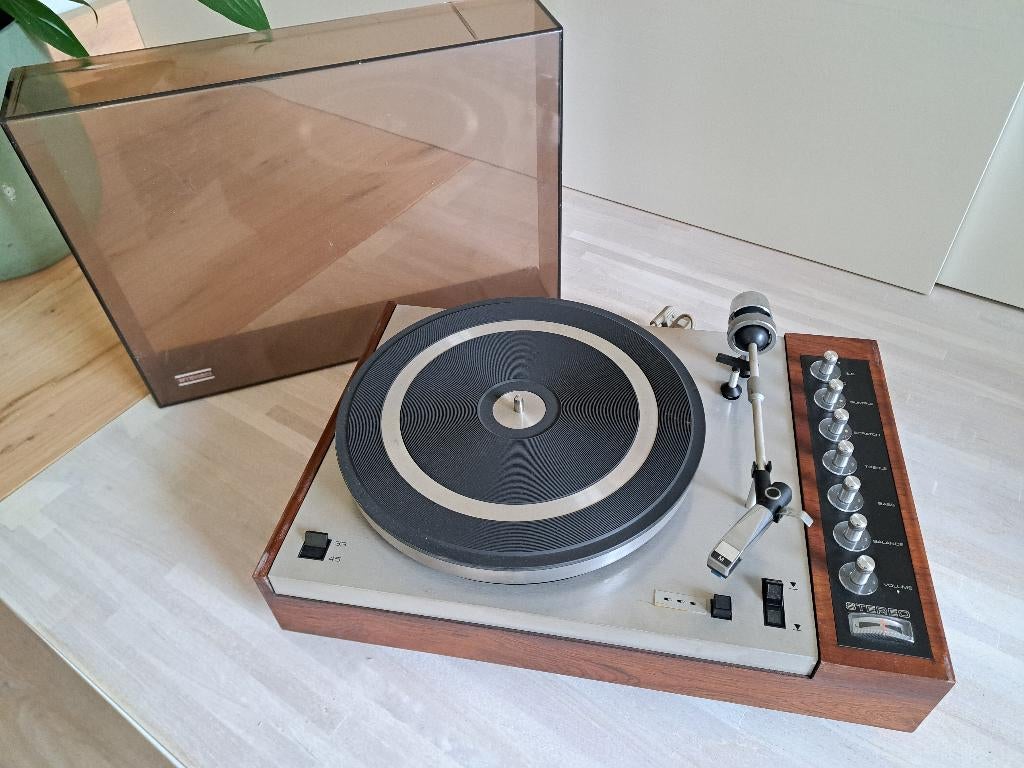 DUX grammofoon / Philips 22GF417, werkend met originele kap, Ophalen, Gebruikt, Platenspeler, Philips