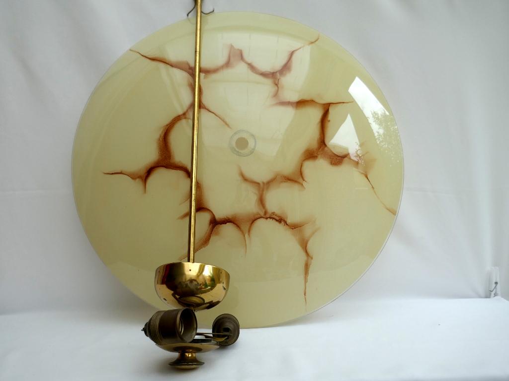 Hanglamp - Scailmont België - koper glas, Antiek en Kunst, Ophalen