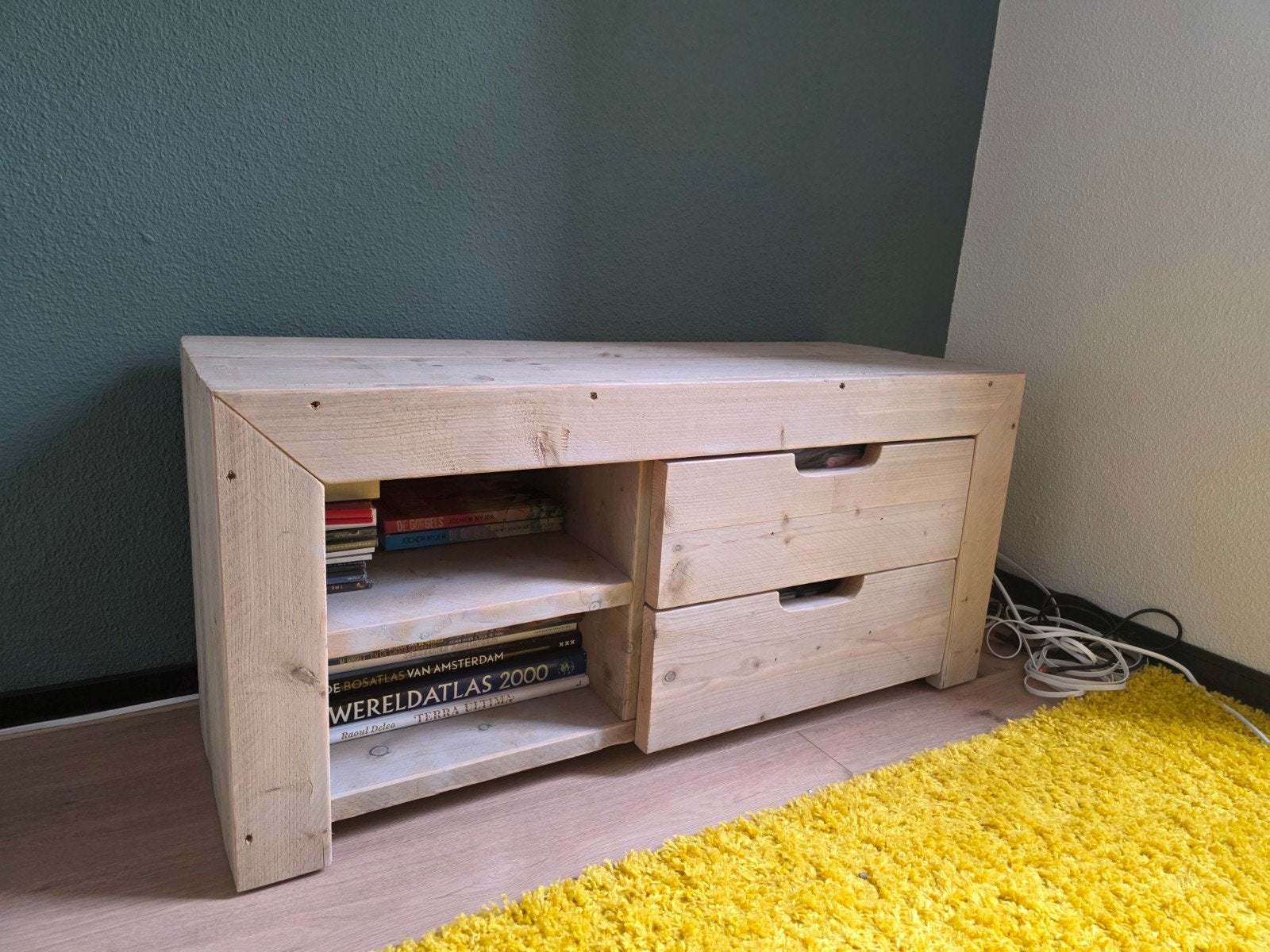 Kastje tv-meubel dressoir steigerhout, Ophalen, Gebruikt, Minder dan 100 cm, 25 tot 50 cm