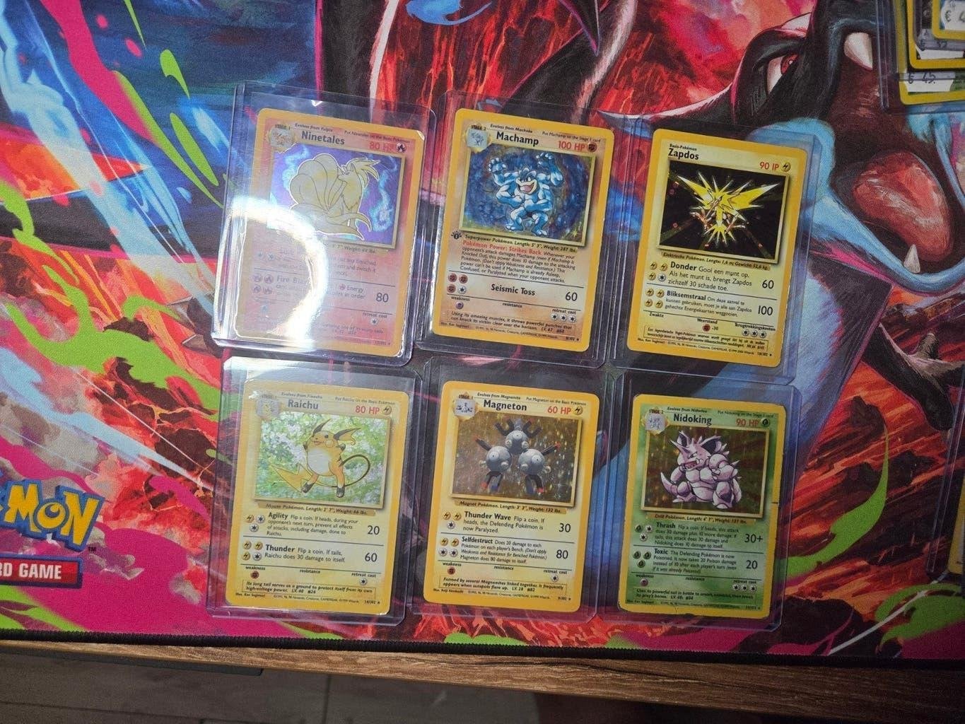 Base Set 1999 Holo's 6 keer vintage lot Wotc era, Ophalen of Verzenden, Zo goed als nieuw, Meerdere kaarten, Foil