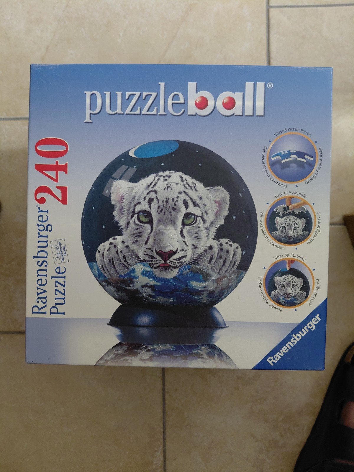 Ravensburger Puzzleball Sneeuwluipaard 240 stukjes, Ophalen of Verzenden