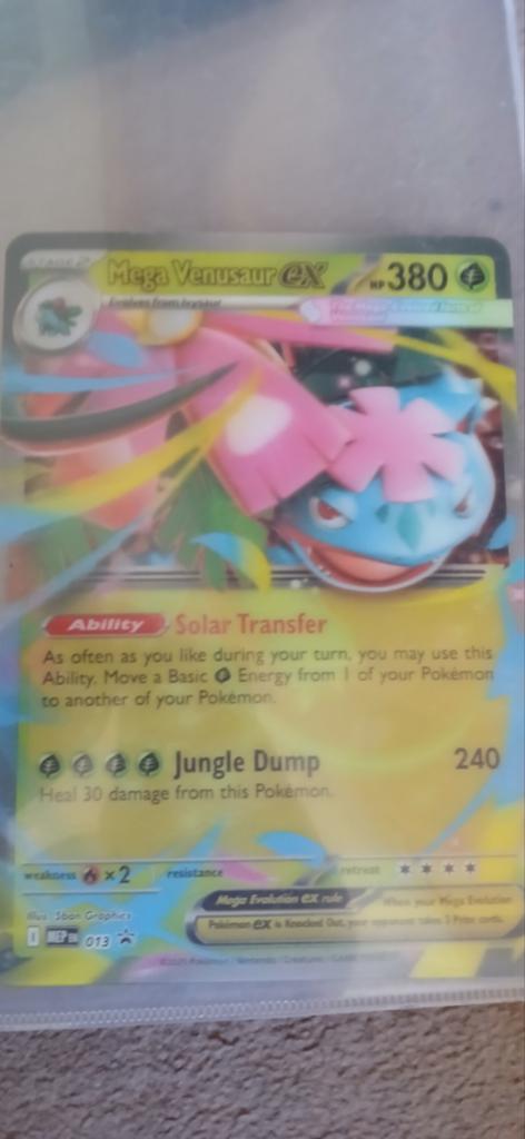 Pokemon mega venusaur ex, Ophalen of Verzenden, Nieuw, Losse kaart