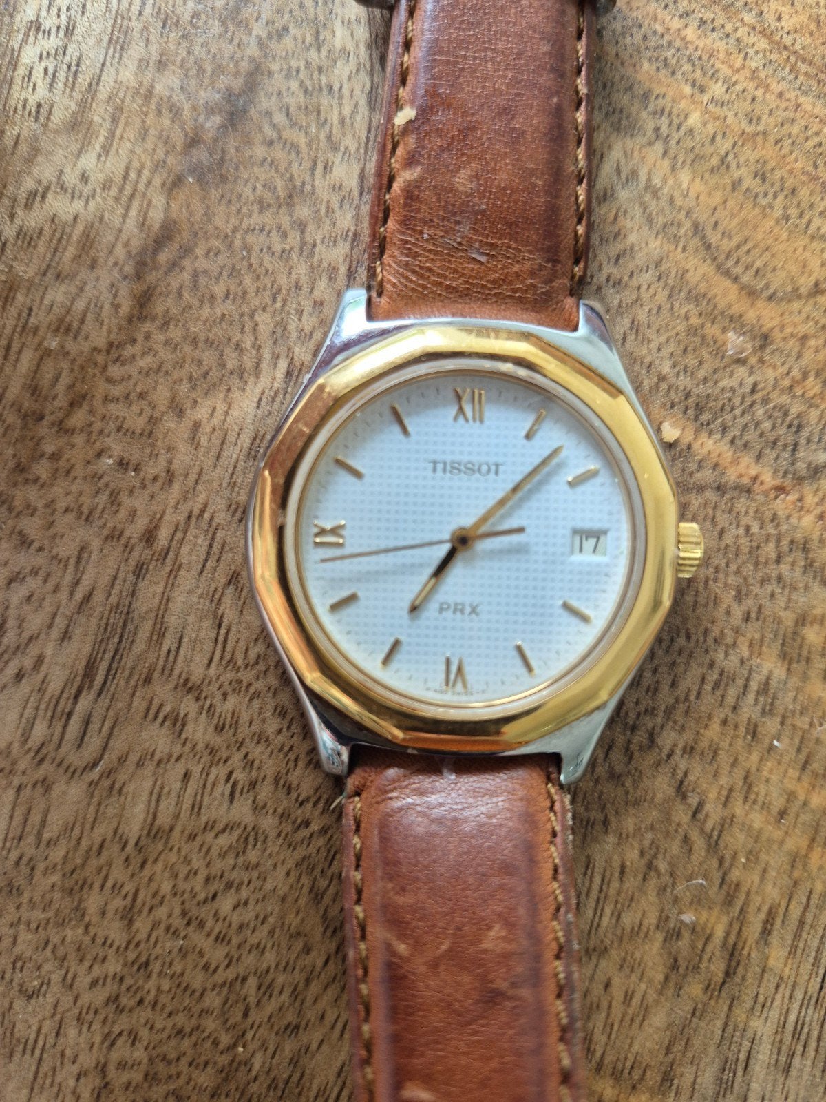 Tissot PRX P380 Polshorloge - Klassiek en Elegant, Ophalen of Verzenden, Leer, Overige merken