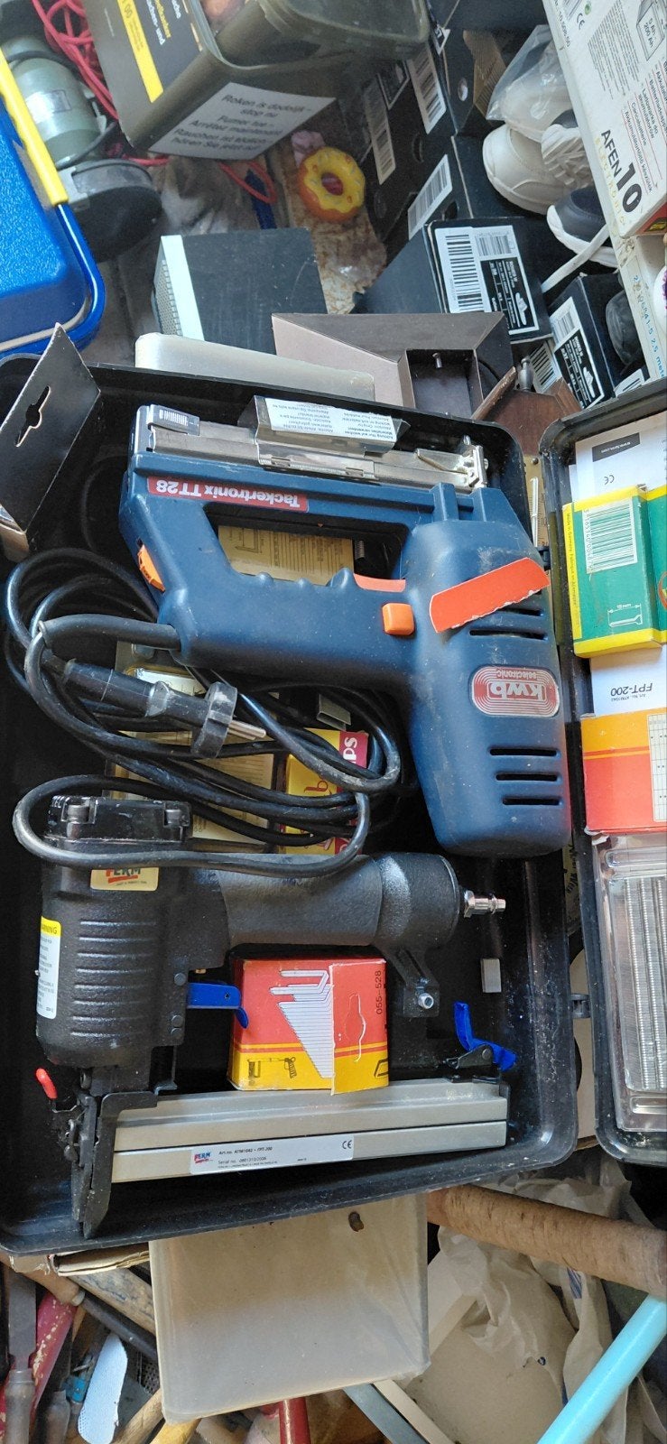Elektrische en luchtdruk tacker set, Ophalen of Verzenden