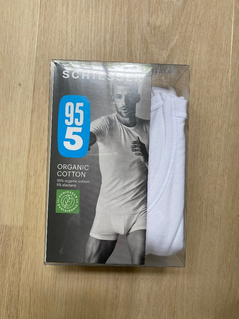 NIEUW Schiesser 95 5 men shirts 2-pack, Maat 48/50 (M), Wit, Nieuw, Ophalen of Verzenden