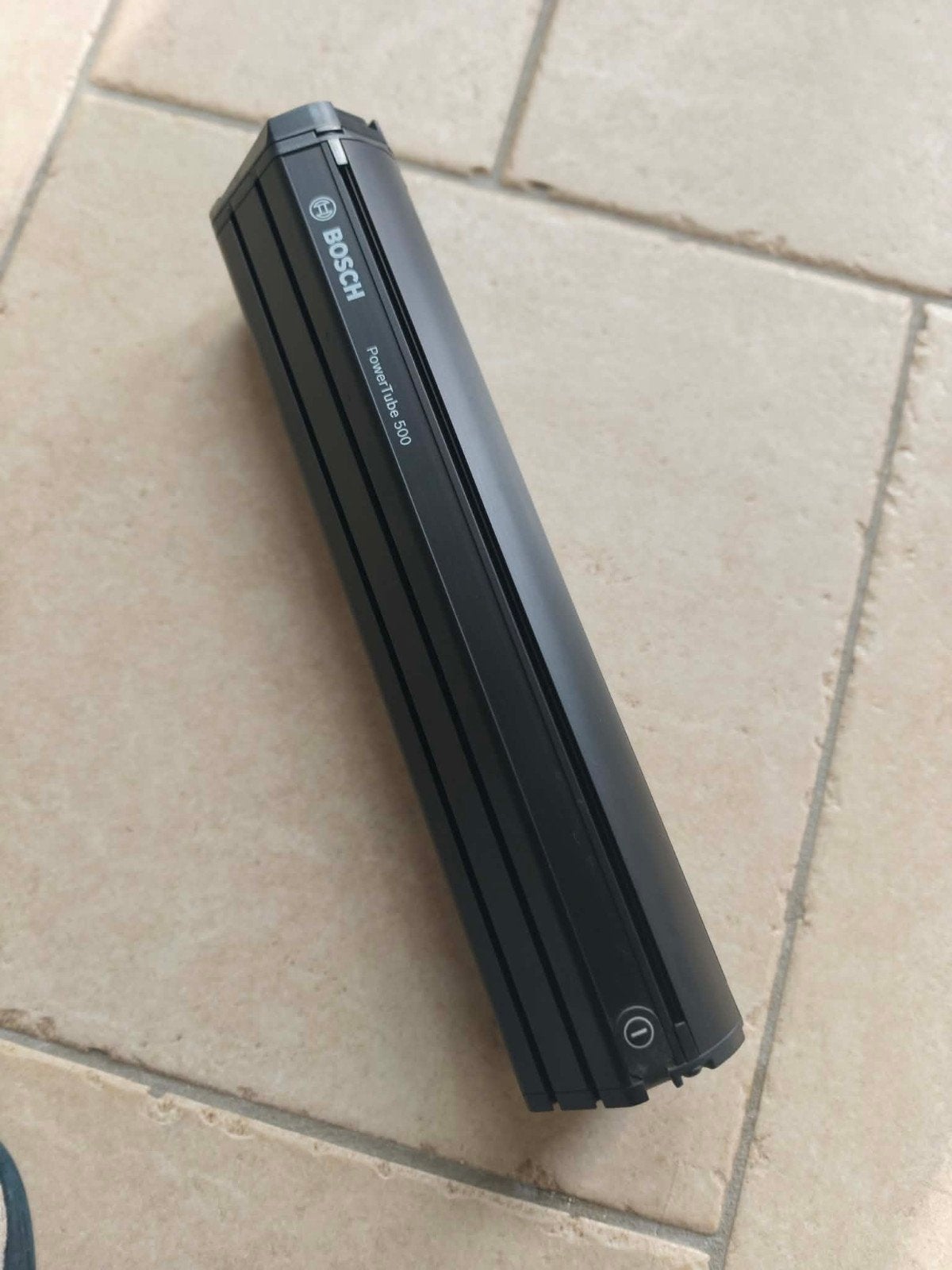 Bosch PowerTube accu 500Wh verticaal - Goede staat, Ophalen, Zo goed als nieuw