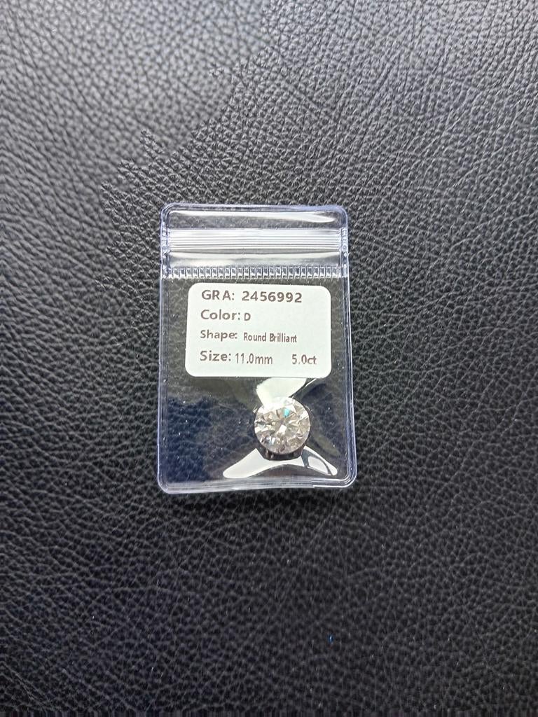 5 ct Moissanite(lab diamant) VVS1 color grade D, Ophalen of Verzenden, Nieuw
