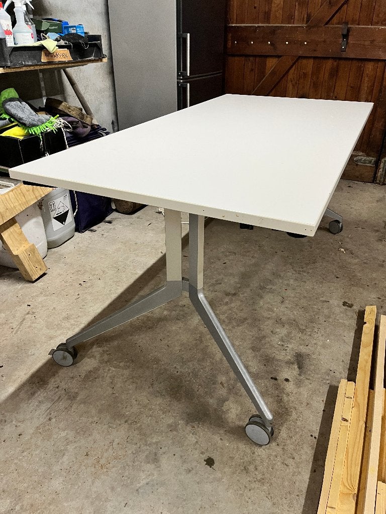 Kantoortafel bureau vergadertafel Haworth Planes wit 4 stuks, Huis en Inrichting, Bureaus, 160 cm, Ophalen of Verzenden, Zo goed als nieuw