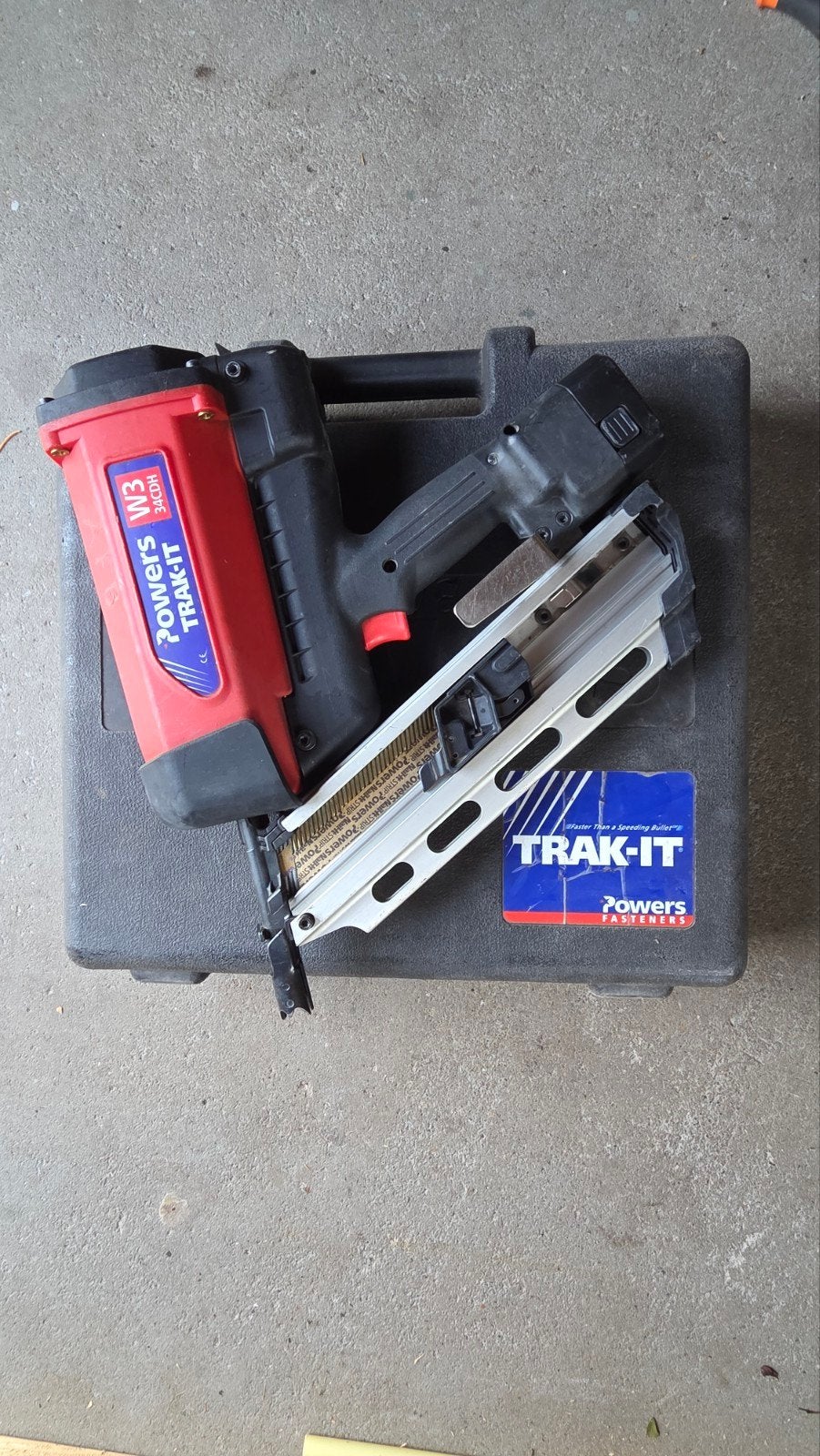 Powers Trak-It W3 34CDH Spijkerpistool, Ophalen of Verzenden, Gebruikt, Tacker/nietmachine, Overige merken