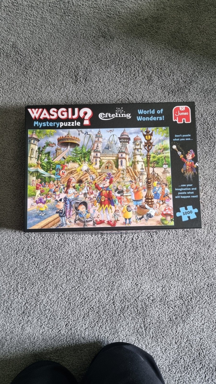 Wasgij puzzel Efteling 1000 stukjes, Hobby en Vrije tijd, Denksport en Puzzels, Ophalen of Verzenden, 500 t/m 1500 stukjes, Zo goed als nieuw