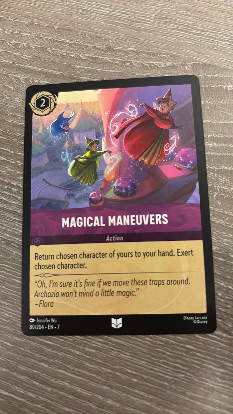 Disney Lorcana Magical Maneuvers 80-204 7ARI nonfoil, Hobby en Vrije tijd, Ophalen of Verzenden, Zo goed als nieuw