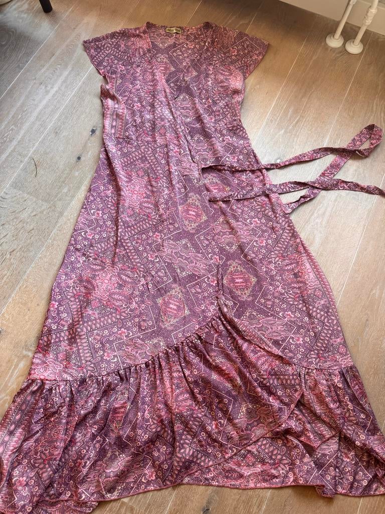 Ibiza Overslagjurk 70% Zijde - Bohemian Stijl M, Ophalen of Verzenden, Zo goed als nieuw, Roze, Overige typen
