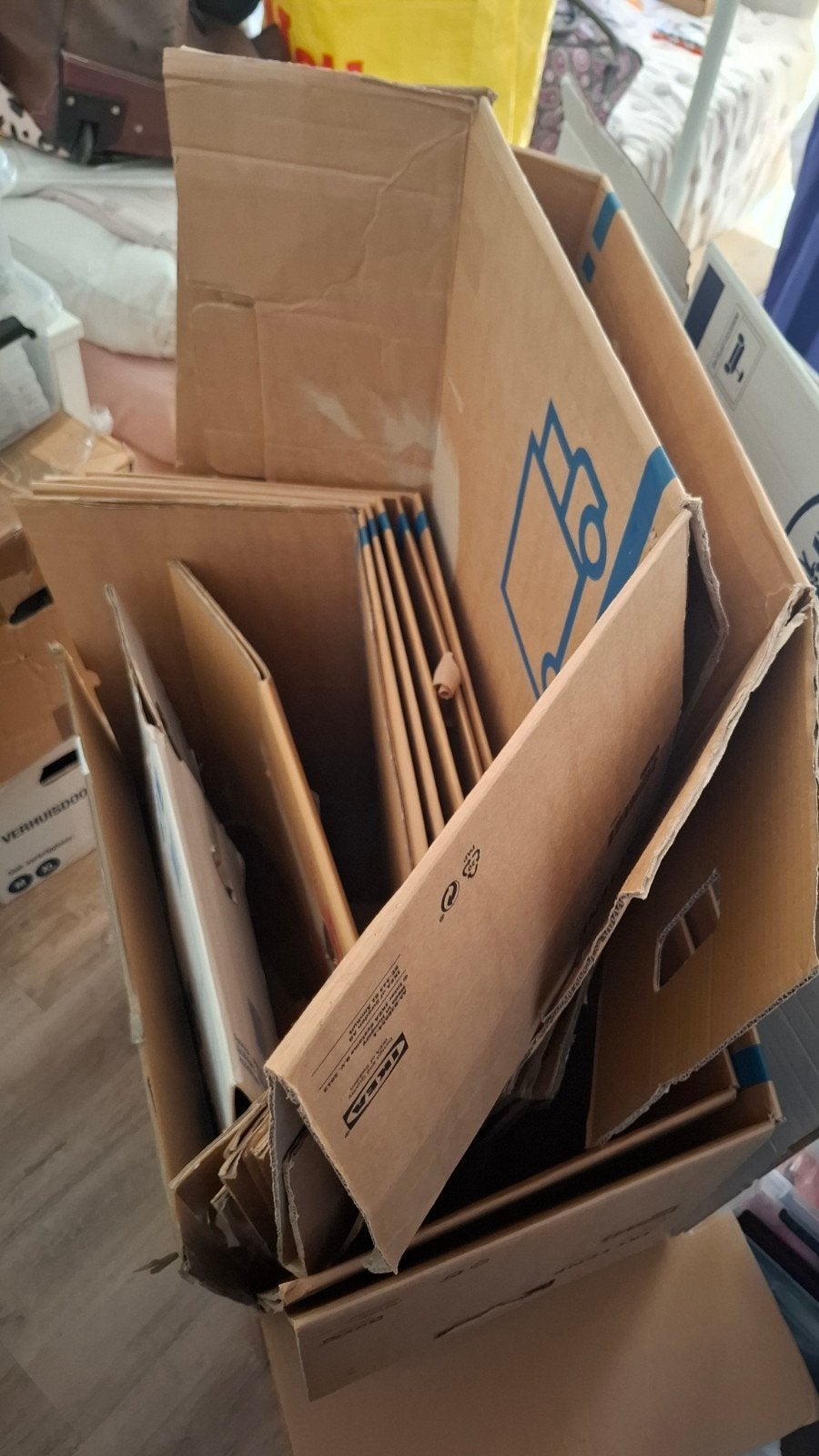 Gratis verhuisdozen 20 stuks, Ophalen, Doos, 40 tot 60 cm, 50 tot 75 cm