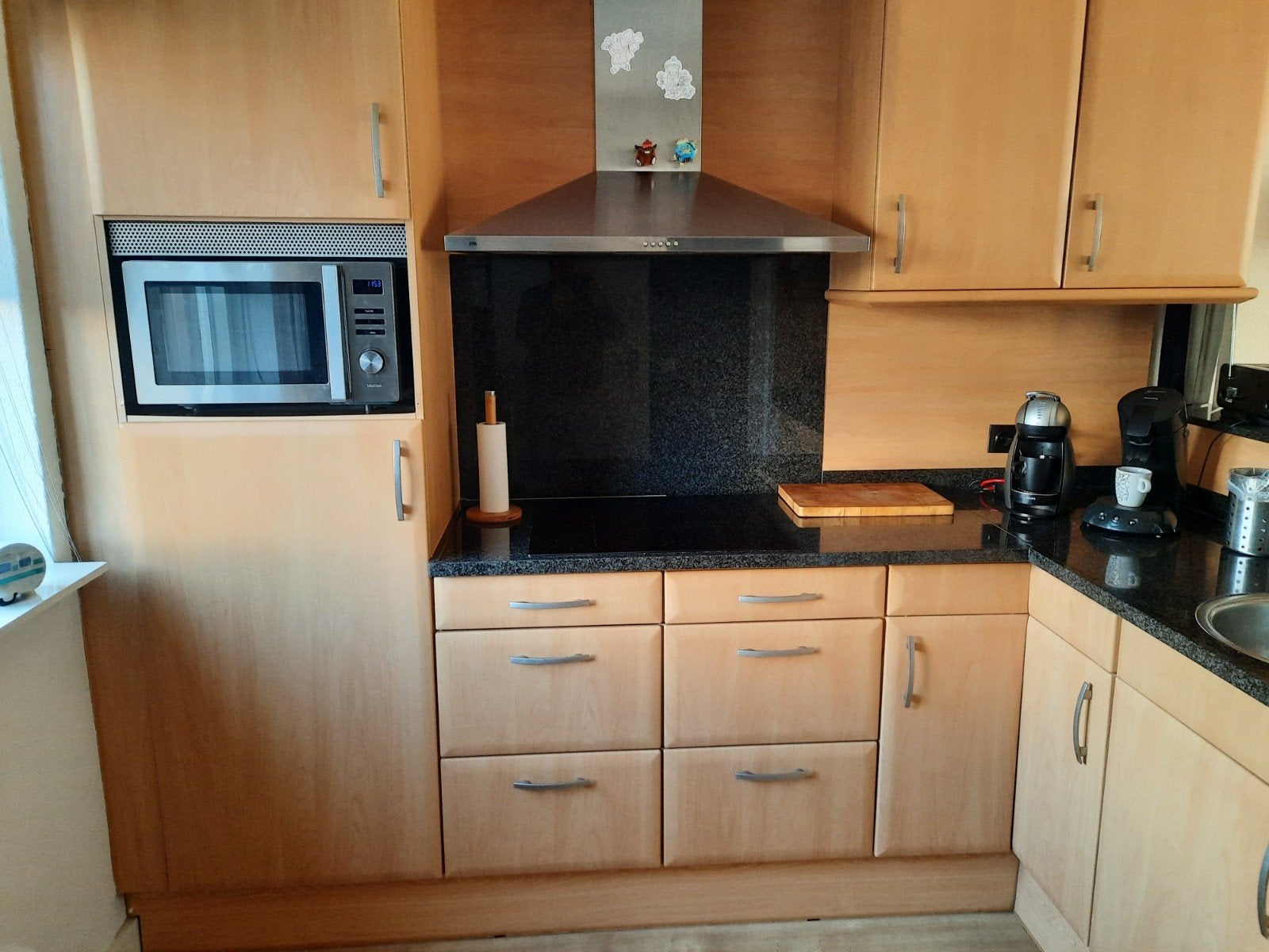 Hoek keuken te koop,, Huis en Inrichting, Gebruikt, Overige kleuren, Hoekkeuken, Graniet of Steen