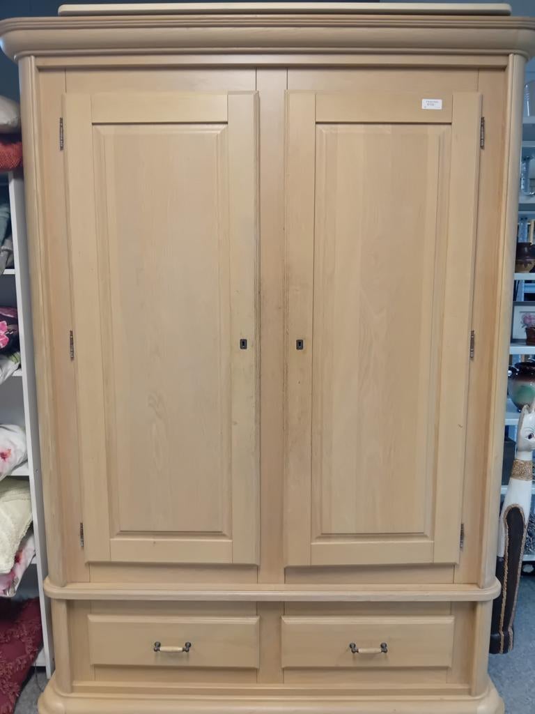 Houten kast met planken en lades - 140x220x45 cm, Ophalen, Gebruikt, Klassiek, functioneel, 200 cm of meer