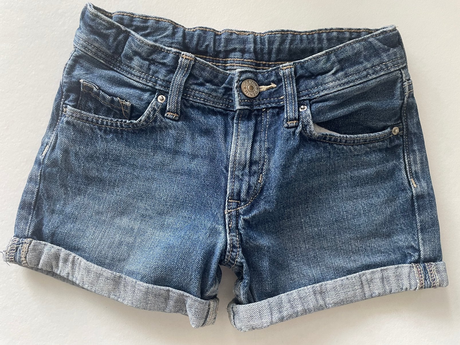 H&M Denim short maat 122, Kinderen en Baby's, Kinderkleding | Maat 122, Ophalen of Verzenden, Zo goed als nieuw, Meisje, Broek