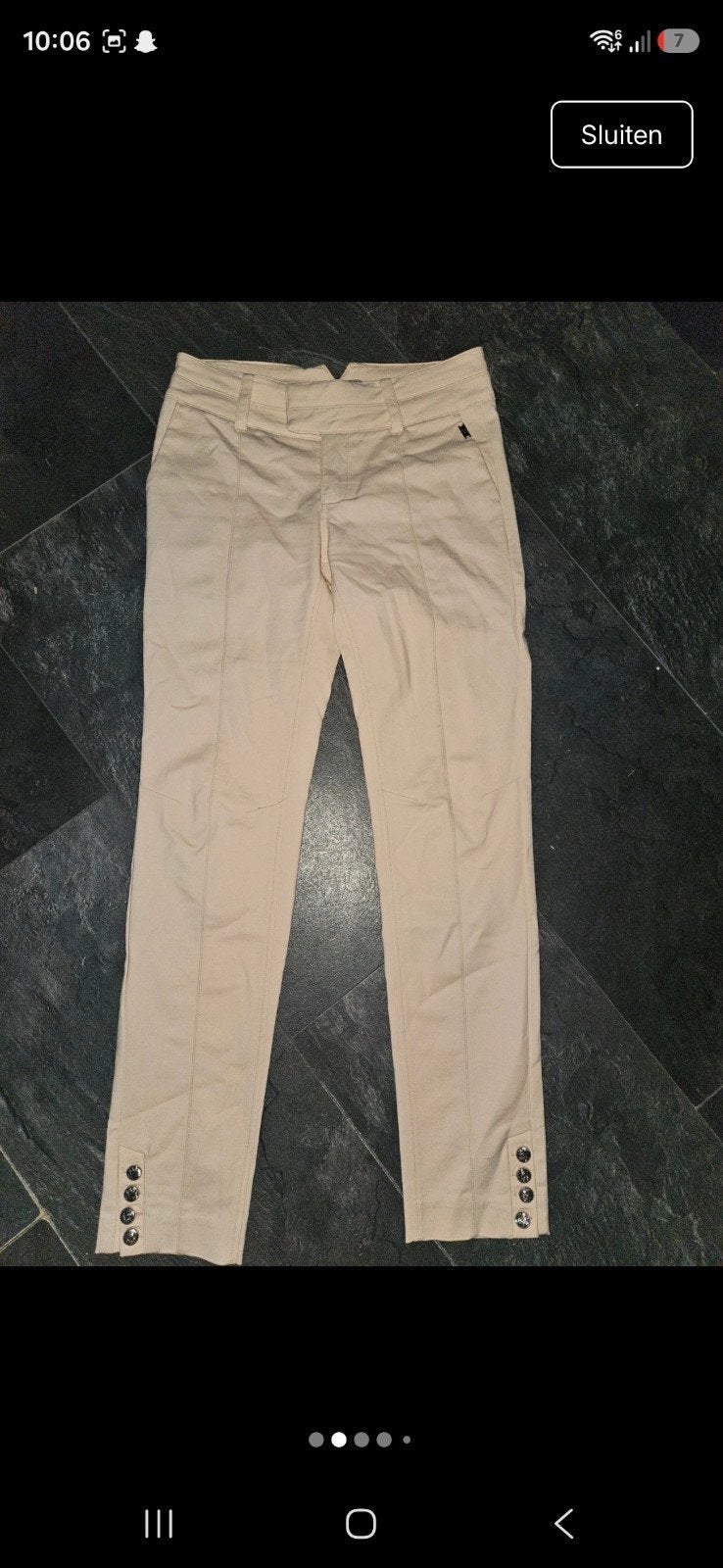 Josh V broek maat XS, Beige, Ophalen of Verzenden, Driekwart, Maat 34 (XS) of kleiner