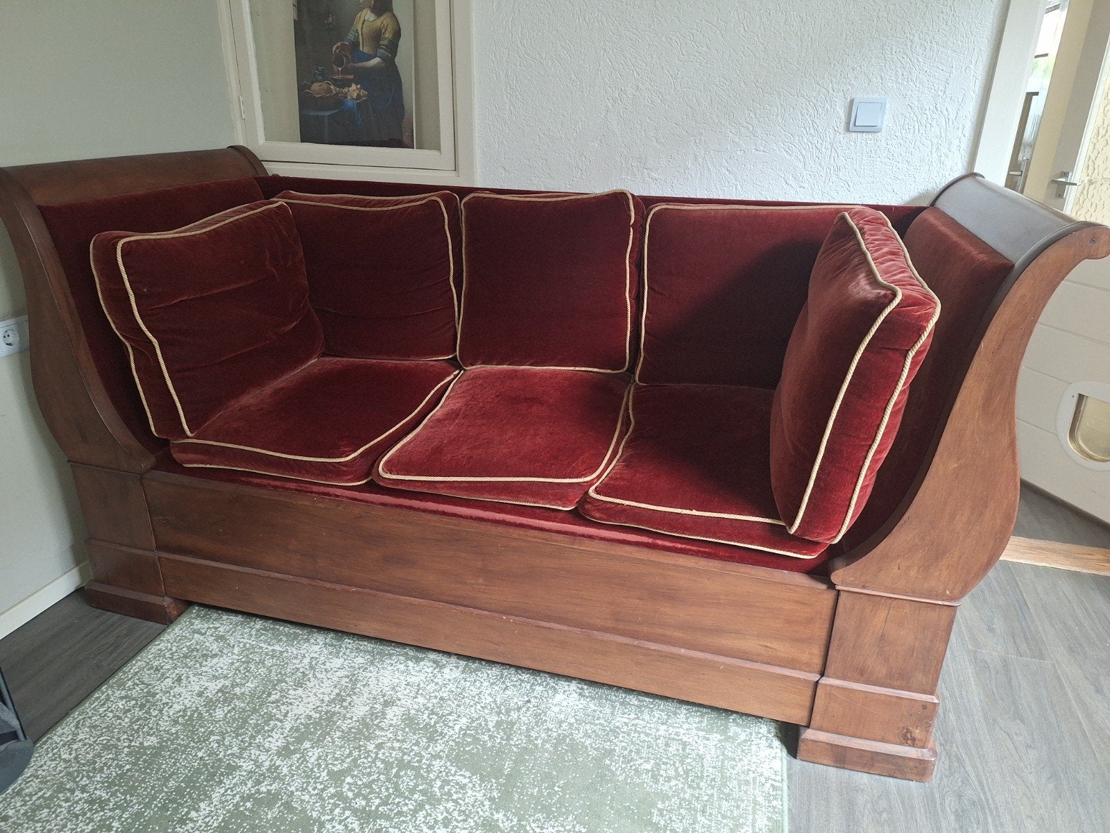 sfeervolle kasteelbank, stijlvol en klassiek, Ophalen, Gebruikt, Driepersoons, 200 tot 250 cm