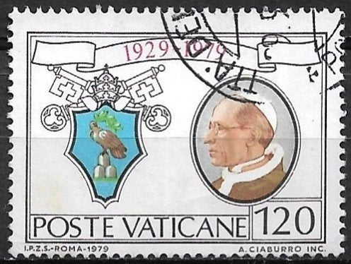 Vaticaanstad 1979 mi.750 PAUS PIUS XII nom.120L, Postzegels en Munten, Verzenden, Overige landen, Gestempeld