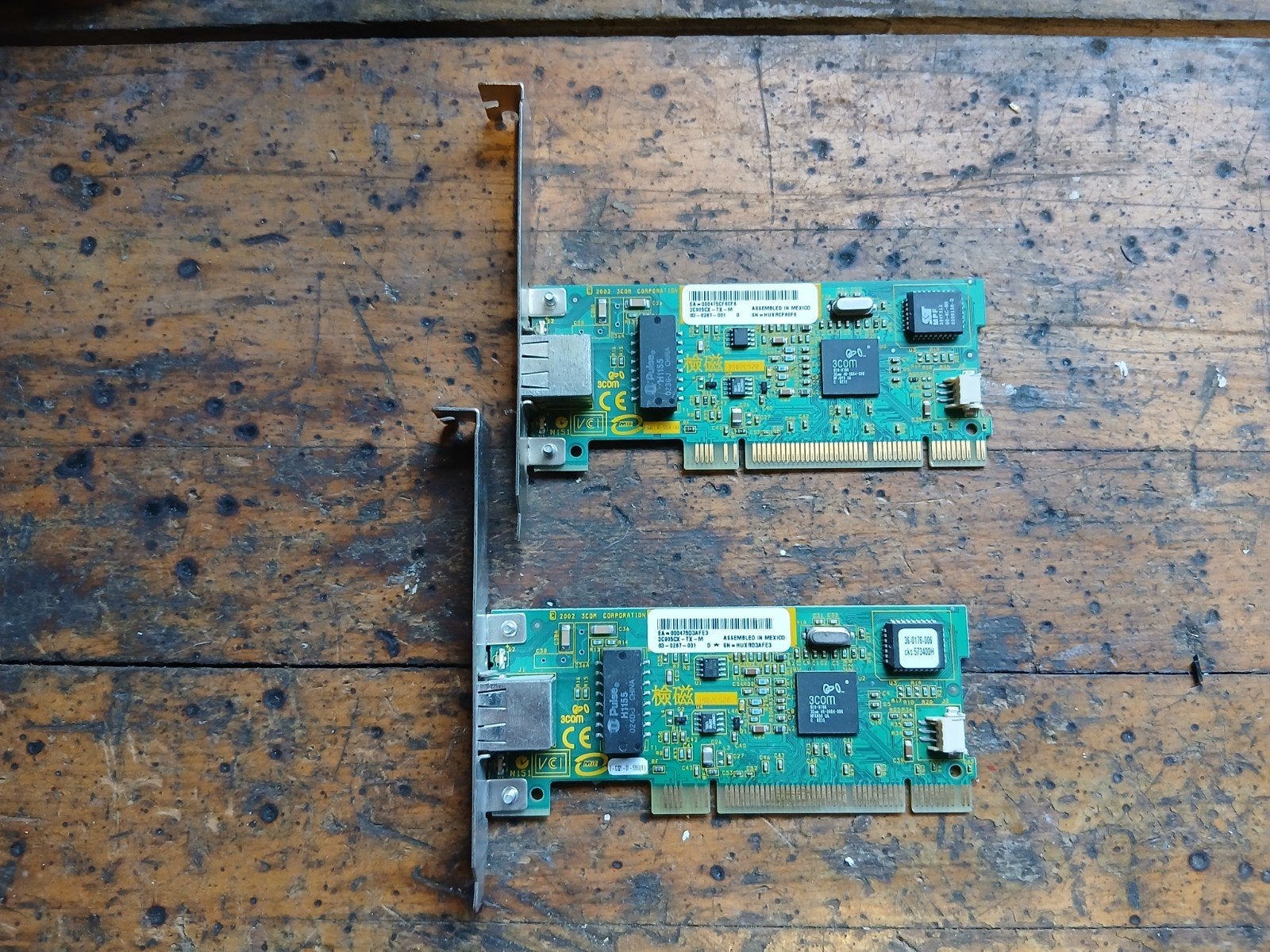 3Com 3C905CX-TX-M PCI Ethernet Netwerkkaart (2 stuks), 3Com, Intern, Gebruikt, 3Com Corporation