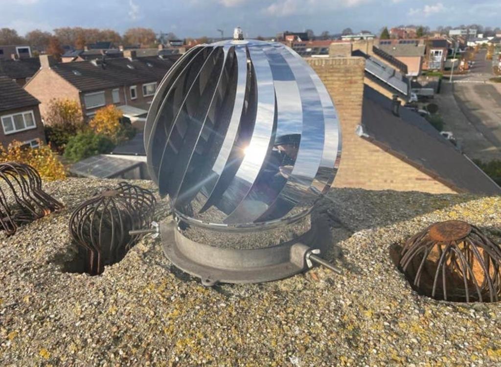 Grote RVS schoorsteen aspirator - Zo goed als nieuw, Ophalen of Verzenden, Zo goed als nieuw, Afzuiger