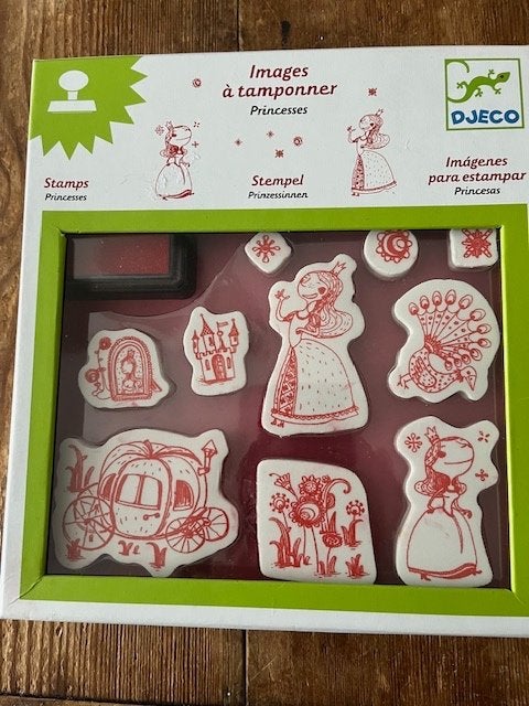 Djeco stempeldoos "Prinsessen"., Ophalen of Verzenden, Zo goed als nieuw, Clearstamp