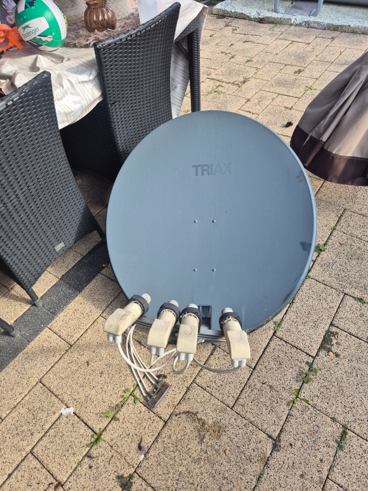 Triax schotelantenne met 4 LNB's, Audio, Tv en Foto, Ophalen, Gebruikt, (Schotel)antenne, Overige merken