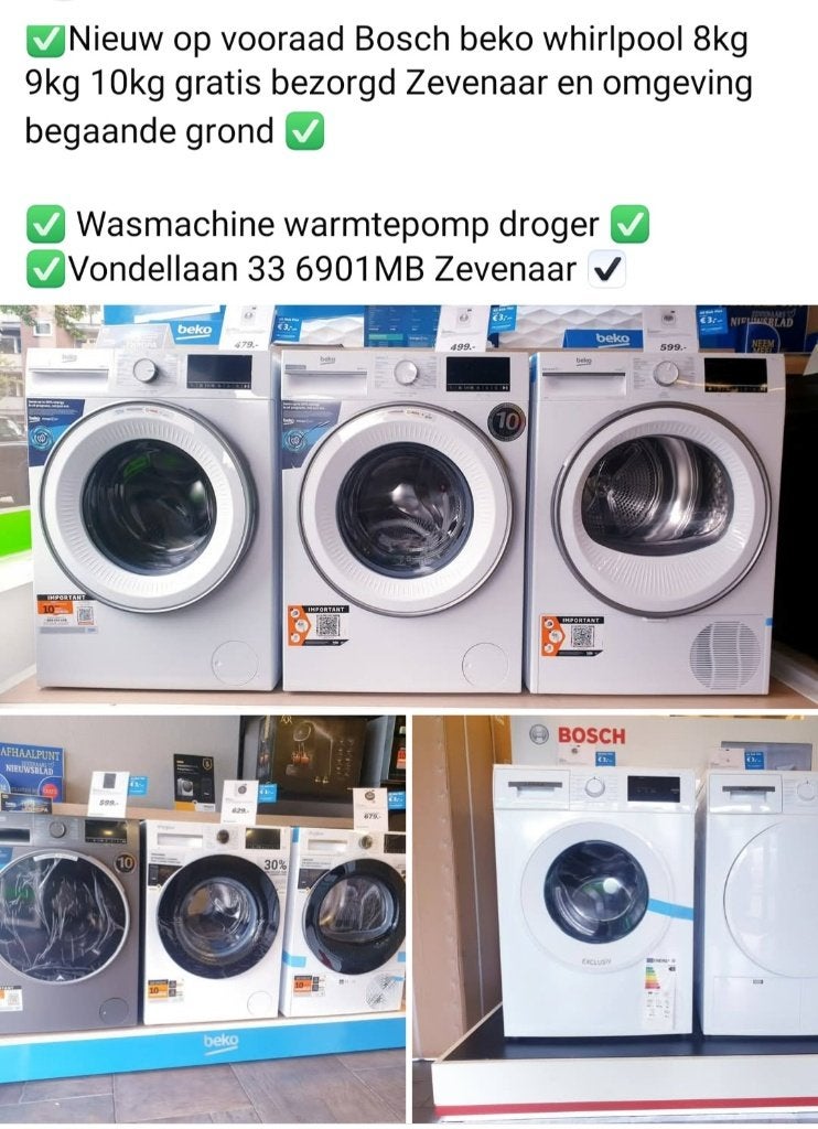 wasmachines ️Gebruikt & Nieuw INC Garantie GRATIS Bezorgt !, Ophalen, 1200 tot 1600 toeren, Minder dan 85 cm, Zo goed als nieuw