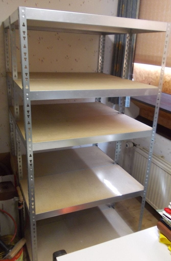 6x Zwaar metalen opbergrek stelling 180x92x46cm, Ophalen, Zo goed als nieuw